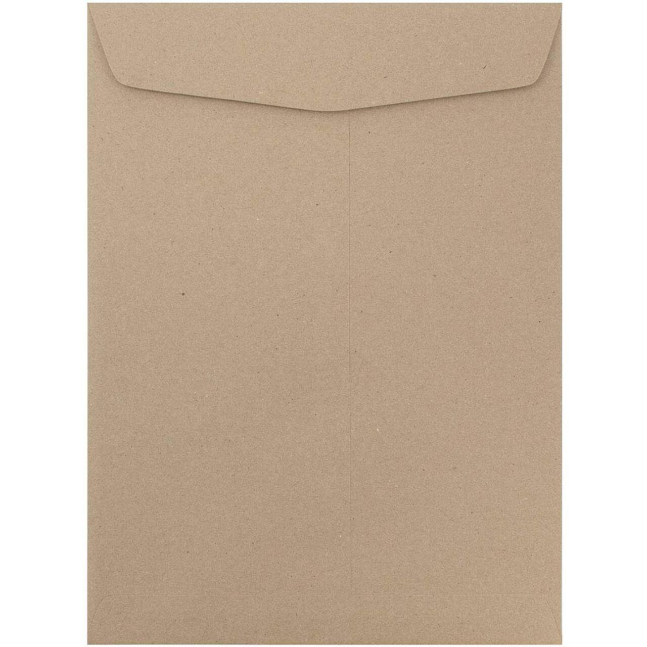 JAM Paper 10" x 13" Brown Kraft Paper Bag Open End Catalog Premium Envelopes